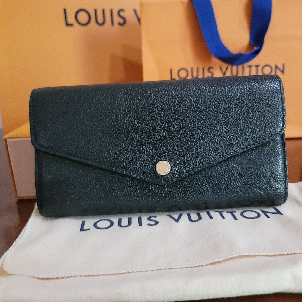 Louis-vuitton sarah wallet empreinte leather